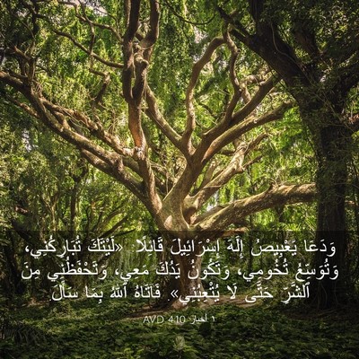 Picture 03 - ١ أخبار 4:10 AVD - وَدَعَا يَعْبِيصُ إِلَهَ - Bible Verse Picture