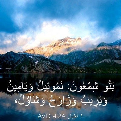 Picture 03 - ١ أخبار 4:24 AVD - بَنُو شِمْعُونَ: - Bible Verse Picture