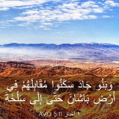 Picture 03 - ١ أخبار 5:11 AVD - وَبَنُو جَادَ سَكَنُوا - Bible Verse Picture