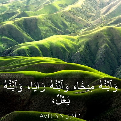 Picture 03 - ١ أخبار 5:5 AVD - وَٱبْنُهُ مِيخَا، - Bible Verse Picture