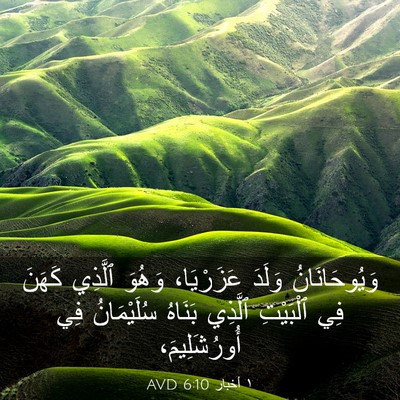 Picture 03 - ١ أخبار 6:10 AVD - وَيُوحَانَانُ وَلَدَ - Bible Verse Picture