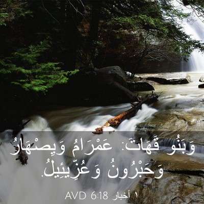 Picture 03 - ١ أخبار 6:18 AVD - وَبَنُو قَهَاتَ: عَمْرَامُ - Bible Verse Picture