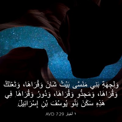 Picture 03 - ١ أخبار 7:29 AVD - وَلِجِهَةِ بَنِي مَنَسَّى - Bible Verse Picture