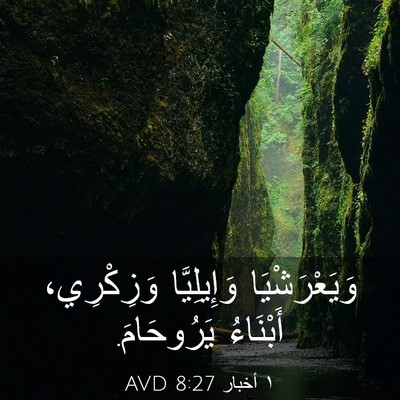 Picture 03 - ١ أخبار 8:27 AVD - وَيَعْرَشْيَا وَإِيلِيَّا - Bible Verse Picture