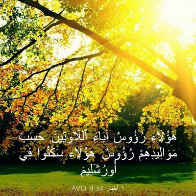 Picture 03 - ١ أخبار 9:34 AVD - هَؤُلَاءِ رُؤُوسُ آبَاءِ - Bible Verse Picture