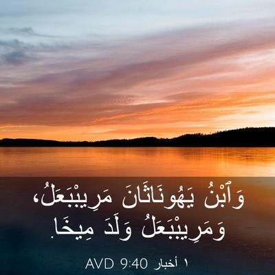 Picture 03 - ١ أخبار 9:40 AVD - وَٱبْنُ يَهُونَاثَانَ - Bible Verse Picture
