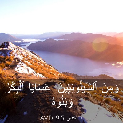 Picture 03 - ١ أخبار 9:5 AVD - وَمِنَ ٱلشِّيلُونِيِّينَ: - Bible Verse Picture