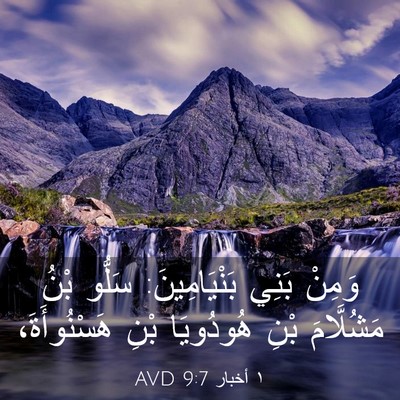 Picture 03 - ١ أخبار 9:7 AVD - وَمِنْ بَنِي بَنْيَامِينَ: - Bible Verse Picture