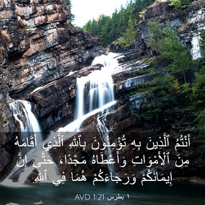 Picture 03 - ١ بطرس 1:21 AVD - أَنْتُمُ ٱلَّذِينَ بِهِ - Bible Verse Picture