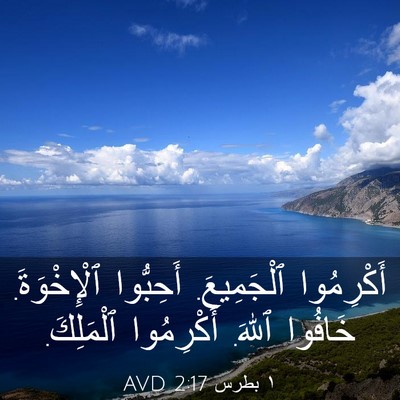 Picture 03 - ١ بطرس 2:17 AVD - أَكْرِمُوا ٱلْجَمِيعَ. - Bible Verse Picture