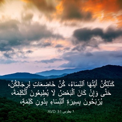Picture 03 - ١ بطرس 3:1 AVD - كَذَلِكُنَّ أَيَّتُهَا - Bible Verse Picture