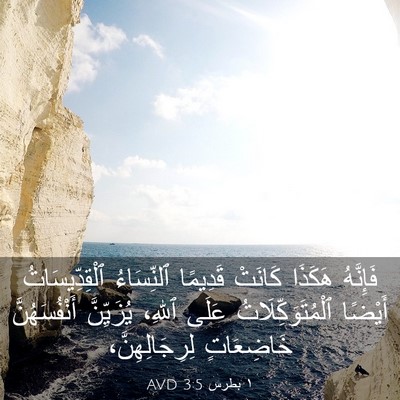 Picture 03 - ١ بطرس 3:5 AVD - فَإِنَّهُ هَكَذَا كَانَتْ - Bible Verse Picture