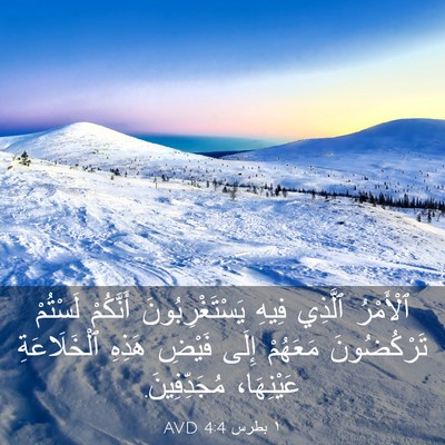 Picture 03 - ١ بطرس 4:4 AVD - ٱلْأَمْرُ ٱلَّذِي فِيهِ - Bible Verse Picture