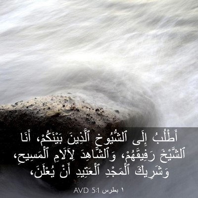 Picture 03 - ١ بطرس 5:1 AVD - أَطْلُبُ إِلَى ٱلشُّيُوخِ - Bible Verse Picture
