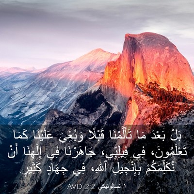 Picture 03 - ١ تسالونيكي 2:2 AVD - بَلْ بَعْدَ مَا - Bible Verse Picture