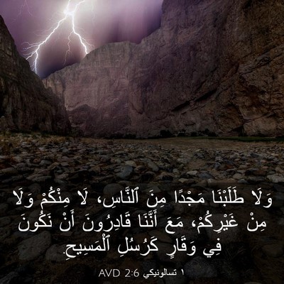 Picture 03 - ١ تسالونيكي 2:6 AVD - وَلَا طَلَبْنَا مَجْدًا - Bible Verse Picture