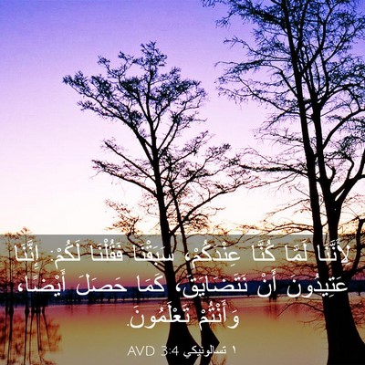 Picture 03 - ١ تسالونيكي 3:4 AVD - لِأَنَّنَا لَمَّا كُنَّا - Bible Verse Picture
