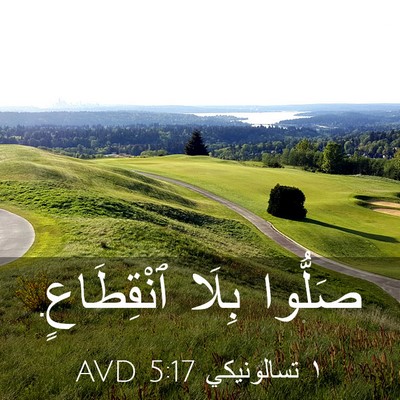 Picture 03 - ١ تسالونيكي 5:17 AVD - صَلُّوا بِلَا - Bible Verse Picture