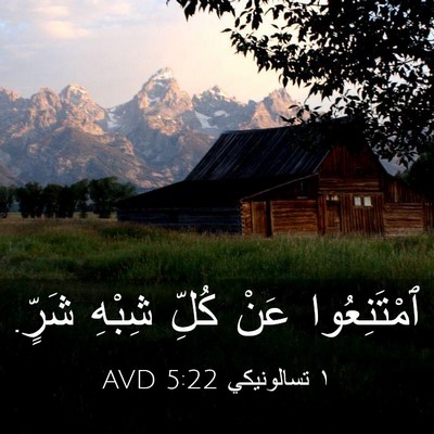 Picture 03 - ١ تسالونيكي 5:22 AVD - ٱمْتَنِعُوا عَنْ كُلِّ - Bible Verse Picture