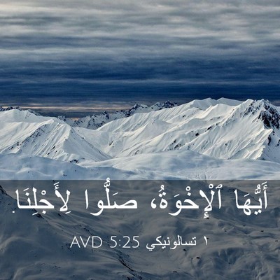 Picture 03 - ١ تسالونيكي 5:25 AVD - أَيُّهَا ٱلْإِخْوَةُ، - Bible Verse Picture
