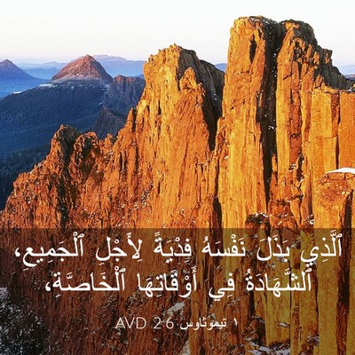 Picture 03 - ١ تيموثاوس 2:6 AVD - ٱلَّذِي بَذَلَ نَفْسَهُ - Bible Verse Picture