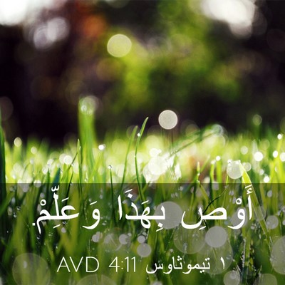 Picture 03 - ١ تيموثاوس 4:11 AVD - أَوْصِ بِهَذَا - Bible Verse Picture