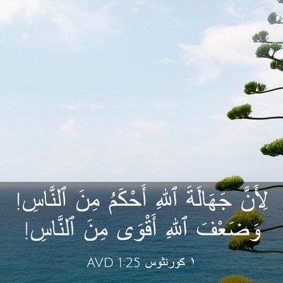 Picture 03 - ١ كورنثوس 1:25 AVD - لِأَنَّ جَهَالَةَ ٱللهِ - Bible Verse Picture