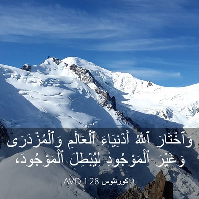 Picture 03 - ١ كورنثوس 1:28 AVD - وَٱخْتَارَ ٱللهُ - Bible Verse Picture