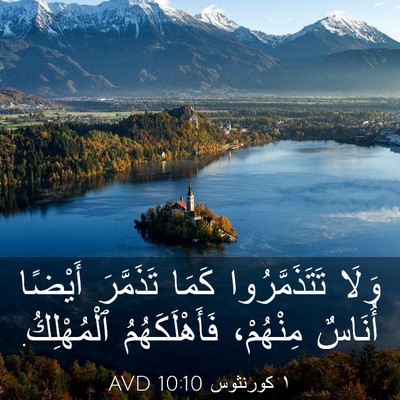 Picture 03 - ١ كورنثوس 10:10 AVD - وَلَا تَتَذَمَّرُوا كَمَا - Bible Verse Picture