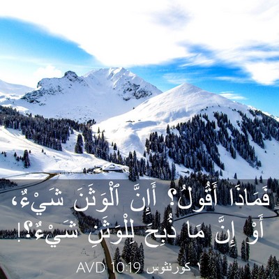 Picture 03 - ١ كورنثوس 10:19 AVD - فَمَاذَا أَقُولُ؟ أَإِنَّ - Bible Verse Picture