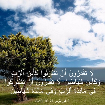 Picture 03 - ١ كورنثوس 10:21 AVD - لَا تَقْدِرُونَ أَنْ - Bible Verse Picture