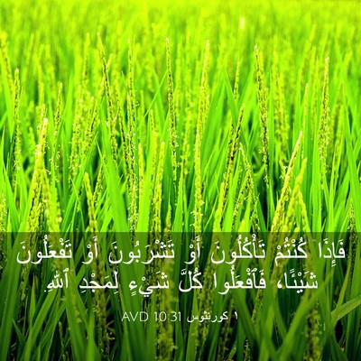 Picture 03 - ١ كورنثوس 10:31 AVD - فَإِذَا كُنْتُمْ - Bible Verse Picture
