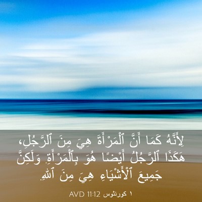 Picture 03 - ١ كورنثوس 11:12 AVD - لِأَنَّهُ كَمَا أَنَّ - Bible Verse Picture