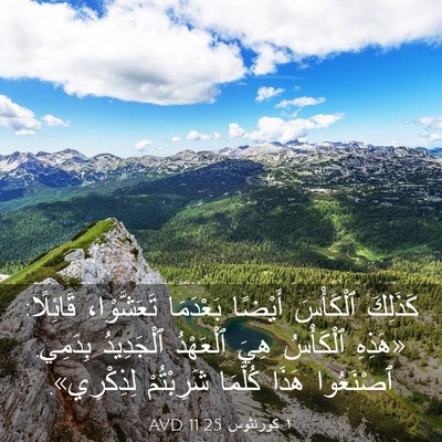 Picture 03 - ١ كورنثوس 11:25 AVD - كَذَلِكَ ٱلْكَأْسَ - Bible Verse Picture