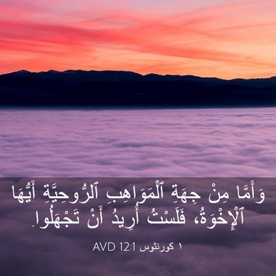 Picture 03 - ١ كورنثوس 12:1 AVD - وَأَمَّا مِنْ جِهَةِ - Bible Verse Picture