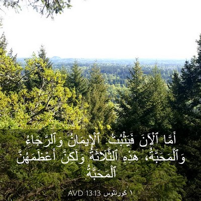 Picture 03 - ١ كورنثوس 13:13 AVD - أَمَّا ٱلْآنَ فَيَثْبُتُ: - Bible Verse Picture
