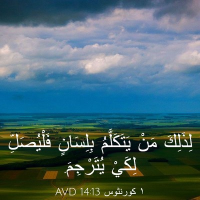 Picture 03 - ١ كورنثوس 14:13 AVD - لِذَلِكَ مَنْ يَتَكَلَّمُ - Bible Verse Picture