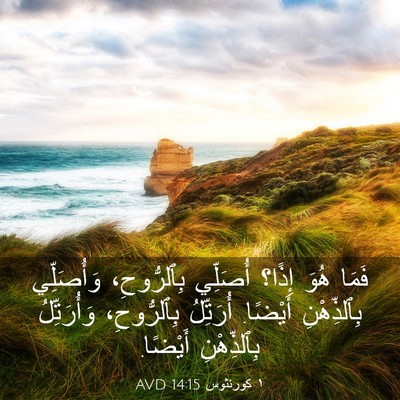 Picture 03 - ١ كورنثوس 14:15 AVD - فَمَا هُوَ إِذًا؟ أُصَلِّي - Bible Verse Picture