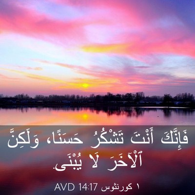 Picture 03 - ١ كورنثوس 14:17 AVD - فَإِنَّكَ أَنْتَ تَشْكُرُ - Bible Verse Picture