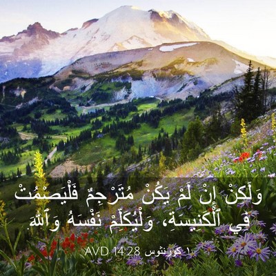 Picture 03 - ١ كورنثوس 14:28 AVD - وَلَكِنْ إِنْ لَمْ يَكُنْ - Bible Verse Picture