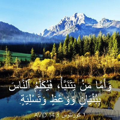Picture 03 - ١ كورنثوس 14:3 AVD - وَأَمَّا مَنْ - Bible Verse Picture