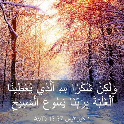 Picture 03 - ١ كورنثوس 15:57 AVD - وَلَكِنْ شُكْرًا لِلهِ - Bible Verse Picture