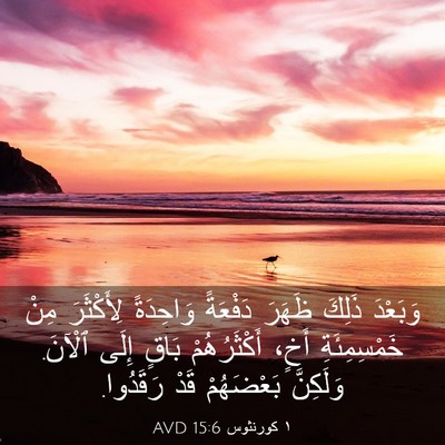 Picture 03 - ١ كورنثوس 15:6 AVD - وَبَعْدَ ذَلِكَ ظَهَرَ - Bible Verse Picture