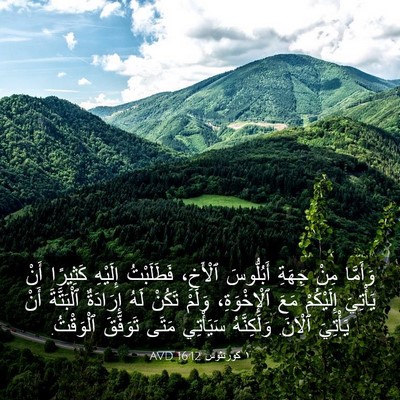 Picture 03 - ١ كورنثوس 16:12 AVD - وَأَمَّا مِنْ جِهَةِ - Bible Verse Picture
