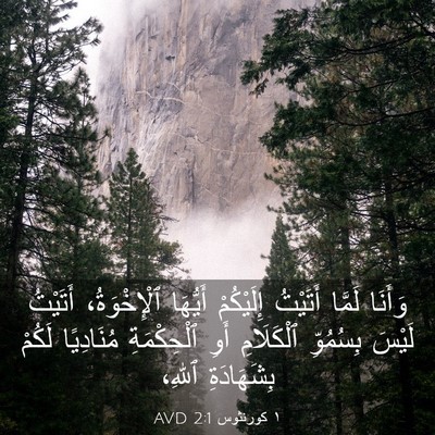 Picture 03 - ١ كورنثوس 2:1 AVD - وَأَنَا لَمَّا أَتَيْتُ - Bible Verse Picture