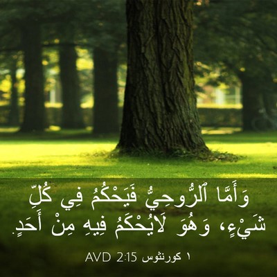 Picture 03 - ١ كورنثوس 2:15 AVD - وَأَمَّا ٱلرُّوحِيُّ - Bible Verse Picture