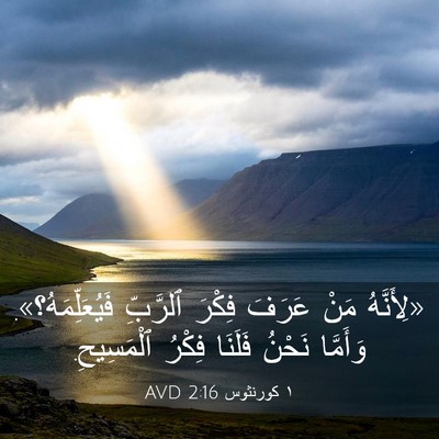 Picture 03 - ١ كورنثوس 2:16 AVD - «لِأَنَّهُ مَنْ عَرَفَ - Bible Verse Picture