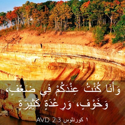 Picture 03 - ١ كورنثوس 2:3 AVD - وَأَنَا كُنْتُ عِنْدَكُمْ - Bible Verse Picture