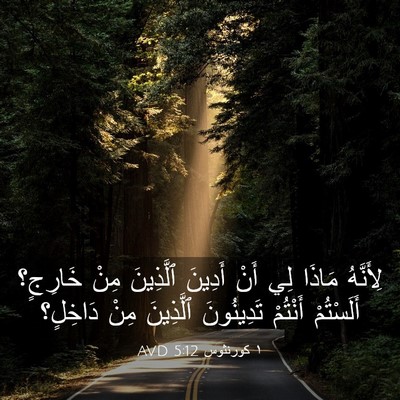 Picture 03 - ١ كورنثوس 5:12 AVD - لِأَنَّهُ مَاذَا لِي أَنْ - Bible Verse Picture