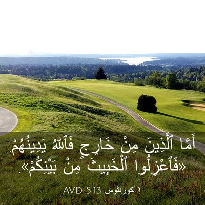 Picture 03 - ١ كورنثوس 5:13 AVD - أَمَّا ٱلَّذِينَ مِنْ - Bible Verse Picture